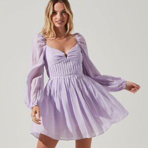 ASTR The Label Carina lavender mini dress